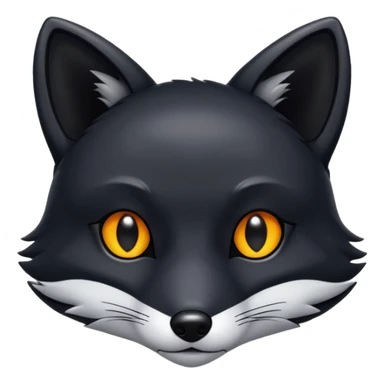 black fox black eyes sticker
