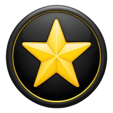 Make a star inside a clean black circle only sticker