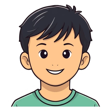 smiling boy portrait close-up sticker