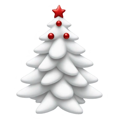  actual white fir christmas tree isolated with dark red decorations sticker
