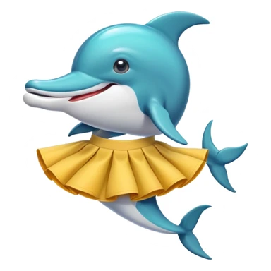 Dolphins with a skirt  sticker