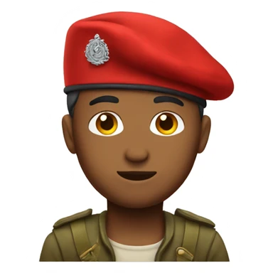 Red beret sticker