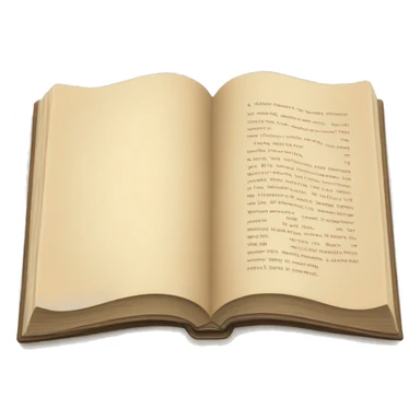An open, hardcover book, depicted with a beige cover. Commonly used for various content concerning reading, writing, learning, and schooling. sticker
