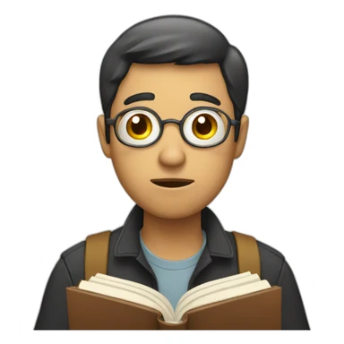 A PERSON HOLDING A BOOK AND LOOK CONFUSED sticker