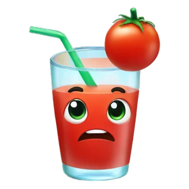 Tomato with a fruity drink in hand sticker