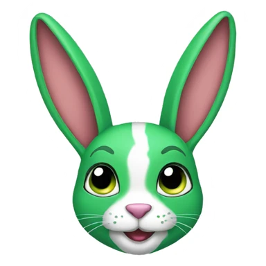 Female green and purple rabbit sticker