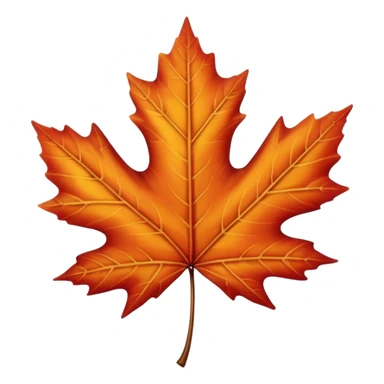 realistic single maple leaf, vibrant autumn colors, isolated on white background, high detail, soft natural lighting, no text, no watermark --ar 1:1 --v 6
 sticker