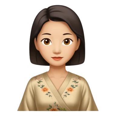 Chinese old woman in her fifties. sticker