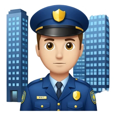 night security guard watching building sticker