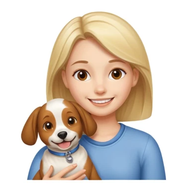 girl and her pet dog sticker