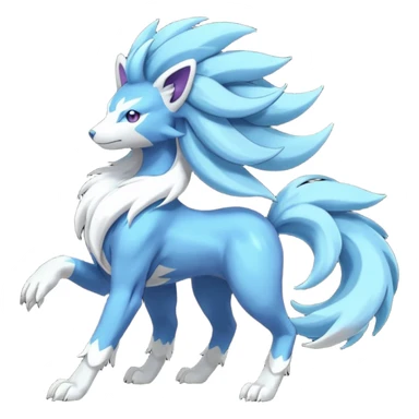Manectric-Electrike-Furfrou-Suicune-Fakemon-fusion, full body sticker