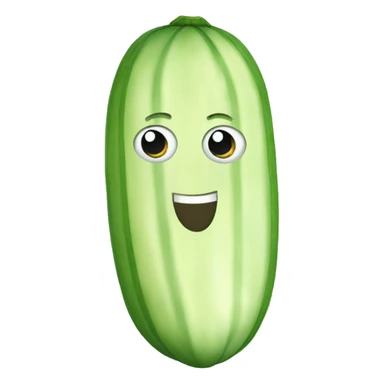 Cucumber with fun sticker
