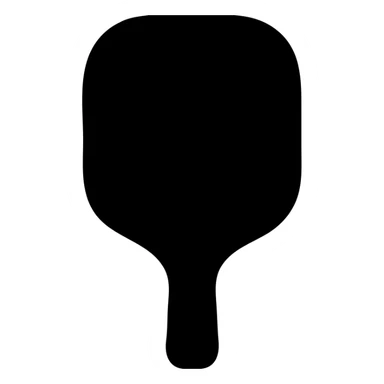 pickleball paddle solid black icon style sticker