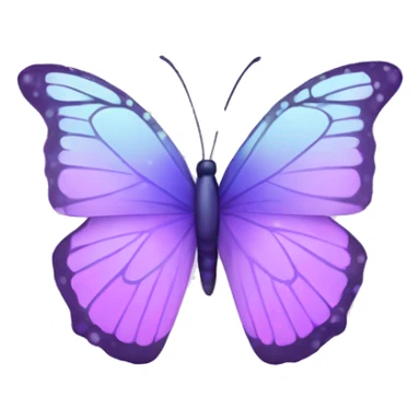 Sparkly Pastel purple-gradient butterfly sticker