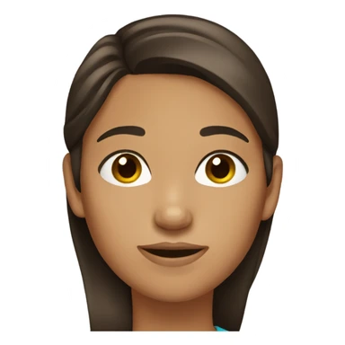 Tan Dark brown haired teen girl sticker