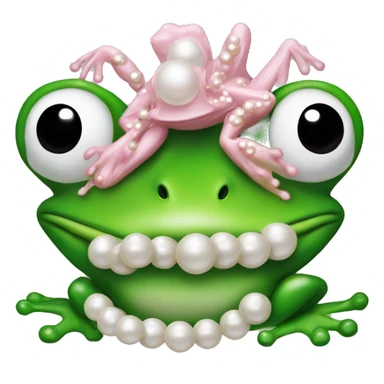 alpha kappa alpha frog with pearls  sticker
