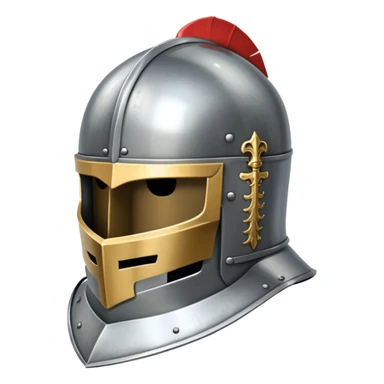 medieval knight helmet with visor sticker
