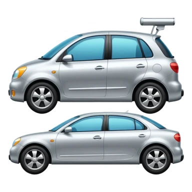 A car with leg sticker