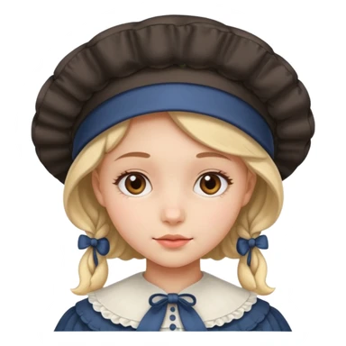 Girl with edges and bonet sticker