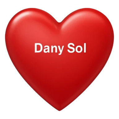 Creami un cuore rosso con scritto Dany sei solo mia sticker