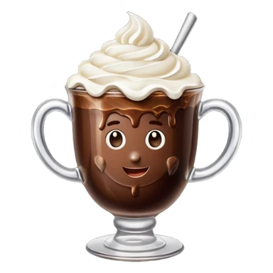 iced chocolate in fancy cup sticker