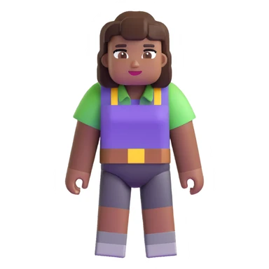 Nicole Byer as a Minecraft character sticker