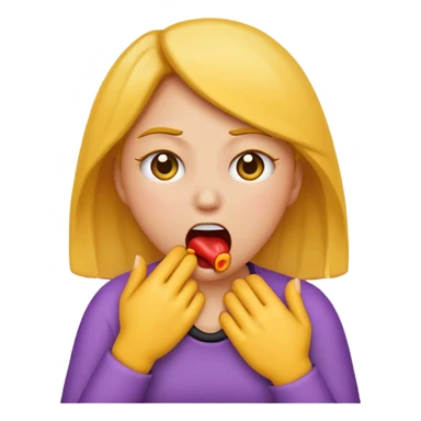 Women emoji choking herself  sticker
