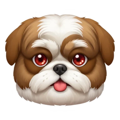 Shih Tzu dog drunk and tired sticker