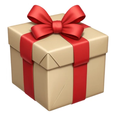 Beige Christmas present sticker