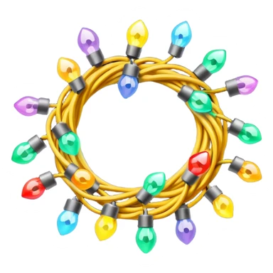 Christmas lights strang sticker