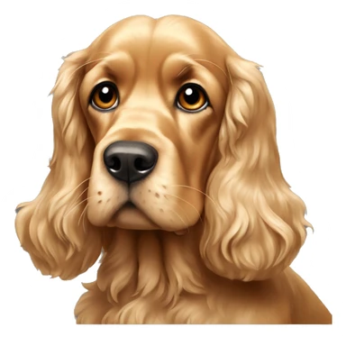 old golden cocker spaniel sticker