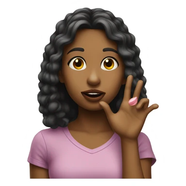 Girl blowing a kiss sticker