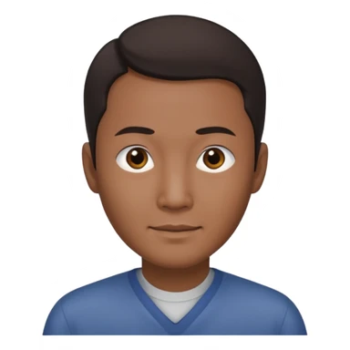 Receding hairline midpart Asian man. sticker