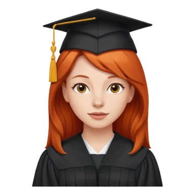 red headed woman with a school in the background sticker