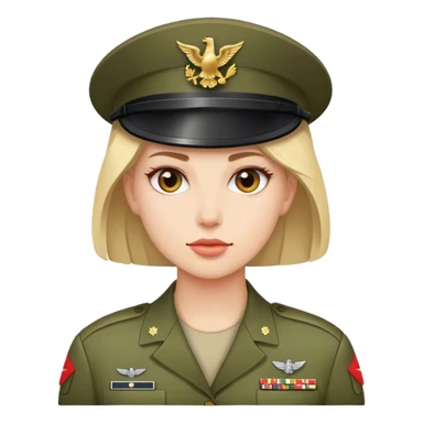 military woman sticker
