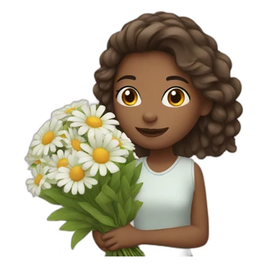 girl with bouquet sticker