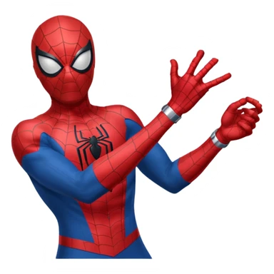 Spiderman shooting web from his wrist  sticker