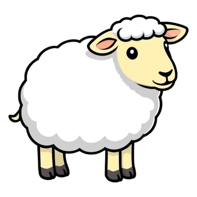 cartoon sheep sticker