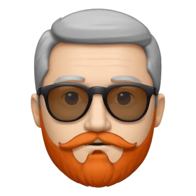 Tiny gray chin beard Wearing black sunglasses sticker