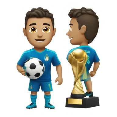 Cristiano con la copa del mundo sticker