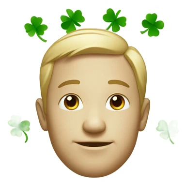 Face with four leaf clover  sticker