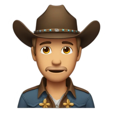 crying cowboy sticker