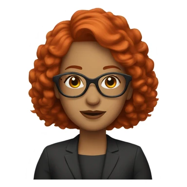 red hair lady with cool glasses on sticker