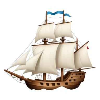 sailing ship with sails sticker