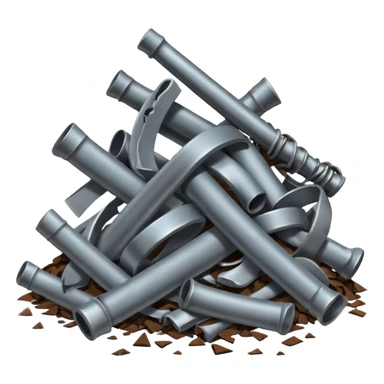 metal debris from the plane sticker