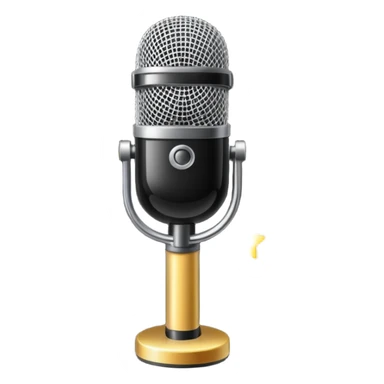 Microphone with little stars sticker