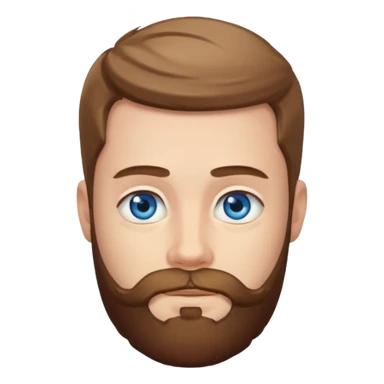 meme of a bearded boy blue eyes sticker