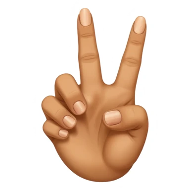 The emoji is simply the middle finger down and the hand open sticker