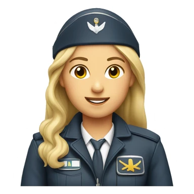 Female blond pilot  sticker