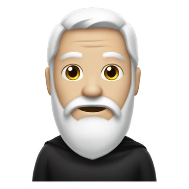 white beard, black cowl sticker